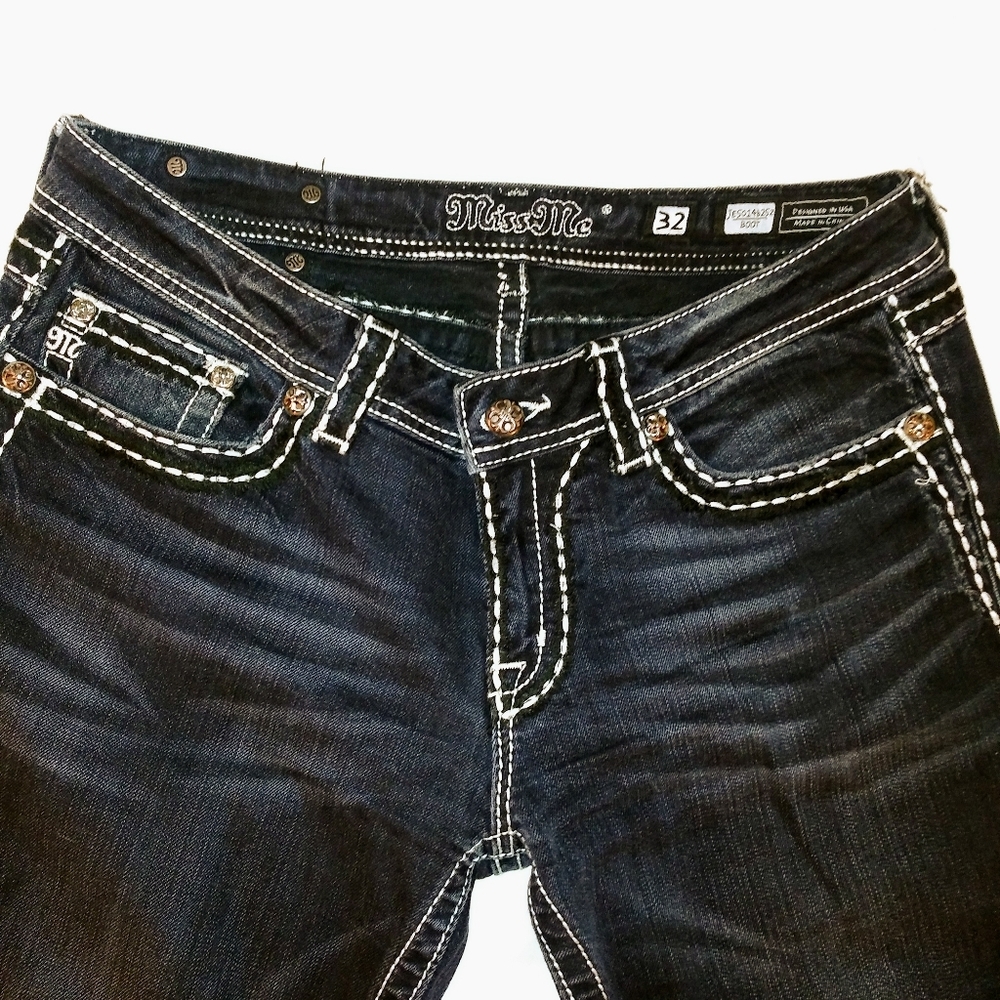 Miss Me Bootcut Dark Blue Jeans